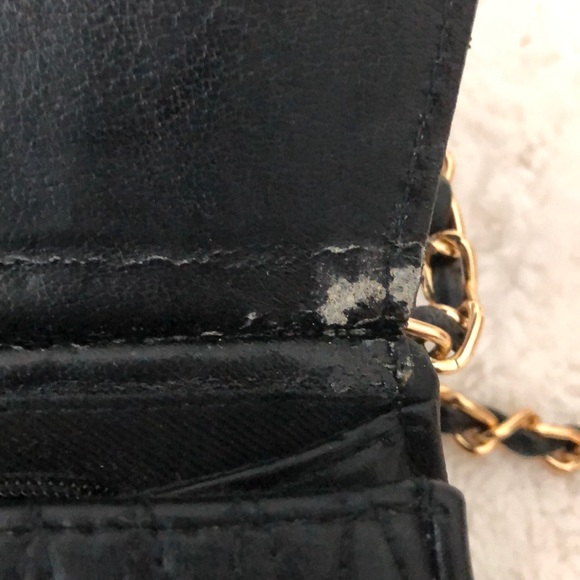 Vintage Black Leather Convertible Clutch/Crossbody - Picture 7 of 8